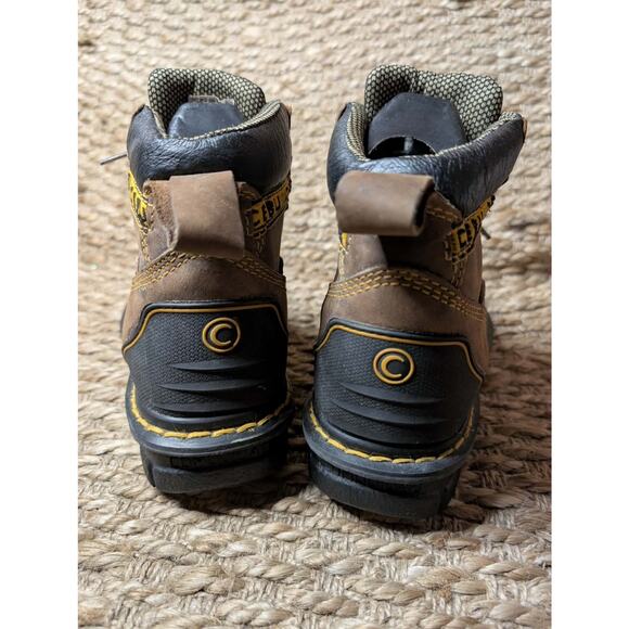CEBU BORCE SHA CAFE Soft Toe Brown Leather Work Boots Size 6.5 main image 9